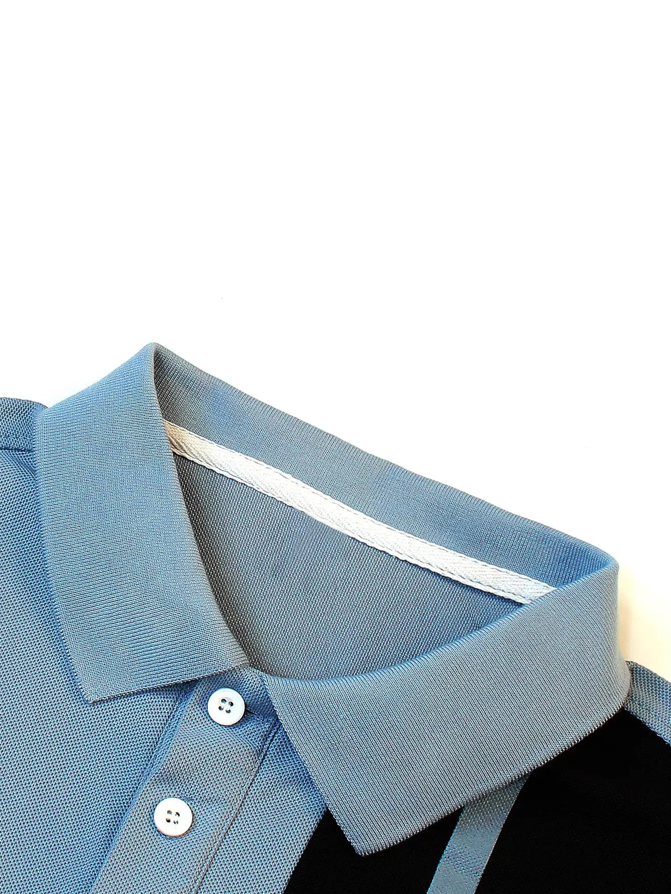 Men Long Sleeve Polo Shirt Blue Black Striped 2024 — feature 26
