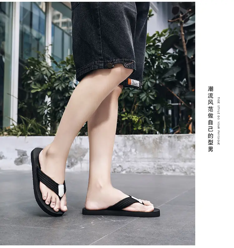 2023 Summer new slippers men's foreign trade plus size flip flops men's beach shoes 45 trendy outdoor flip-flops — feature 14