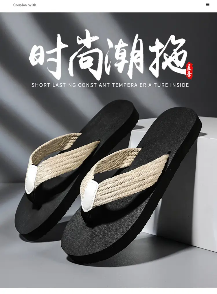 2023 Summer new slippers men's foreign trade plus size flip flops men's beach shoes 45 trendy outdoor flip-flops — feature 5