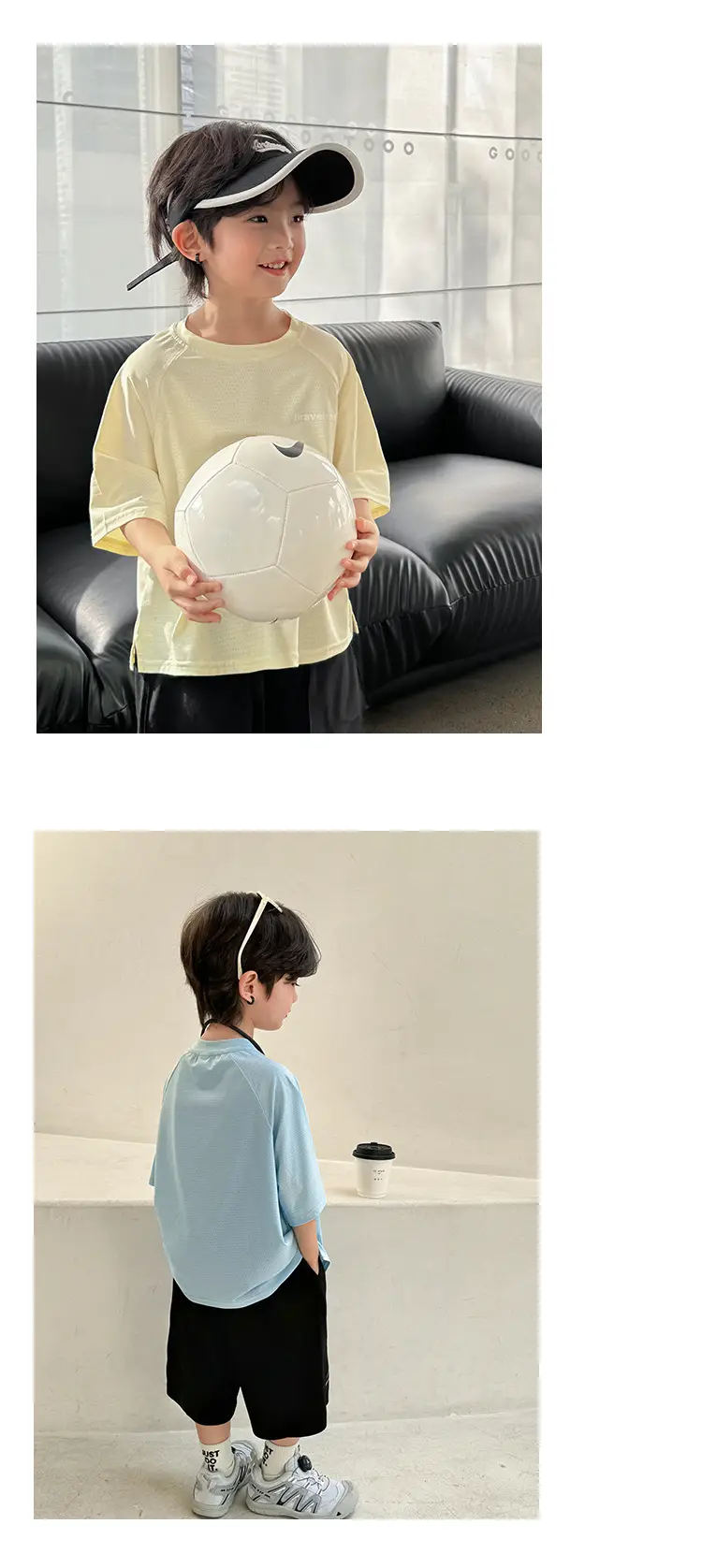 Haima Boys 2026 Summer Cool Grey Shorts T-Shirt Set — feature 15
