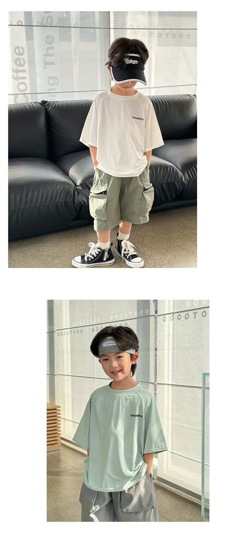 Haima Boys 2026 Summer Cool Grey Shorts T-Shirt Set — feature 16
