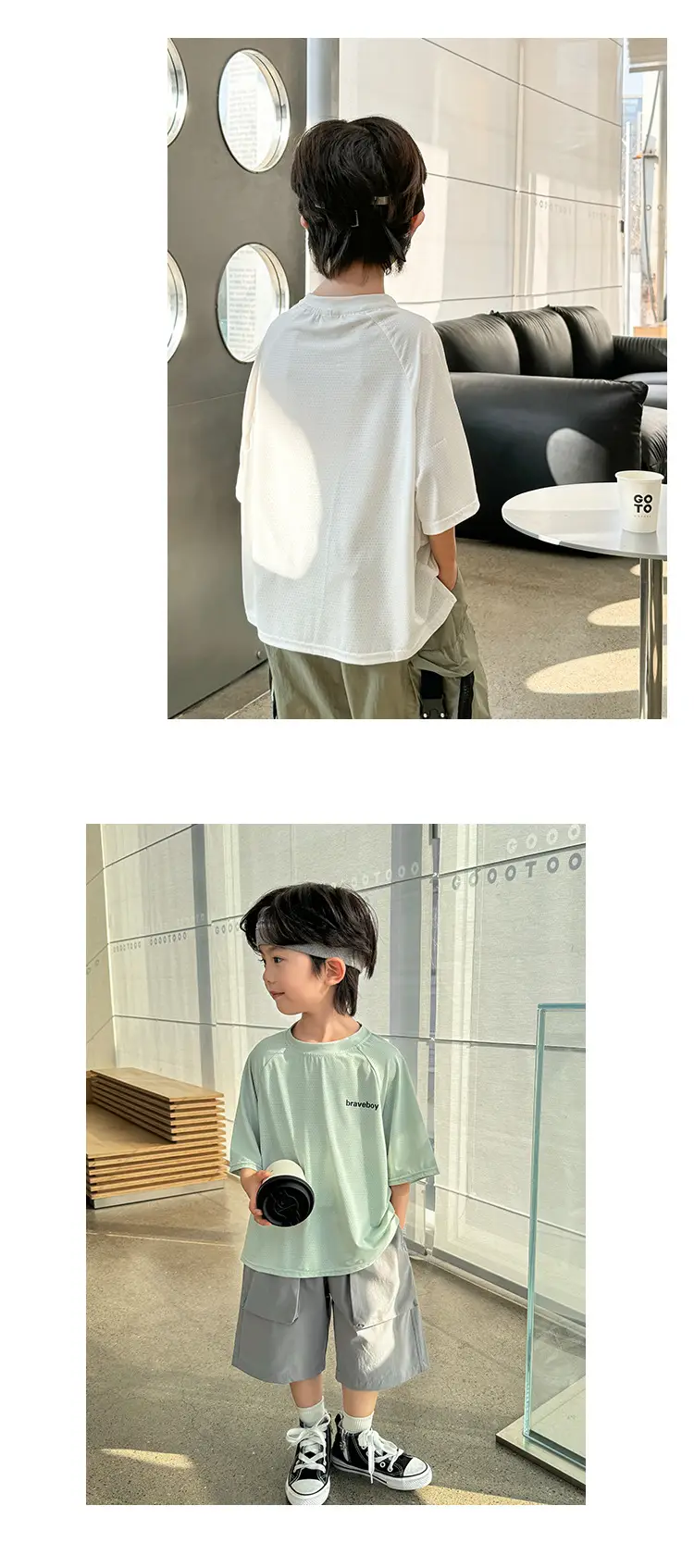 Haima Boys 2026 Summer Cool Grey Shorts T-Shirt Set — feature 17