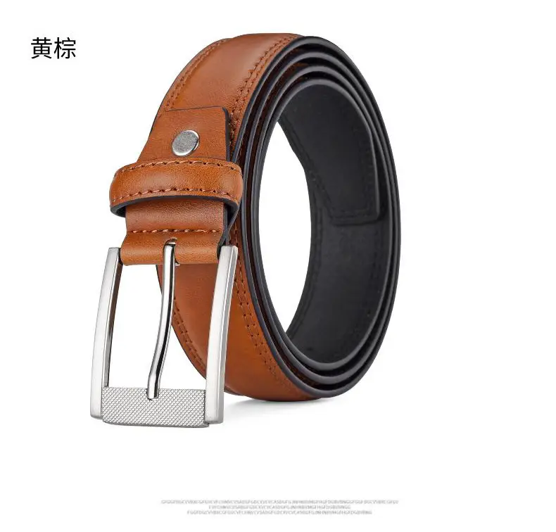 Men's Black Leather Belt with Silver Buckle 2026 — feature 5