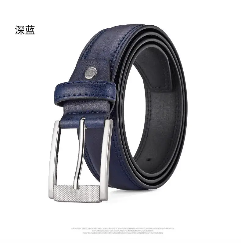 Men's Black Leather Belt with Silver Buckle 2026 — feature 6