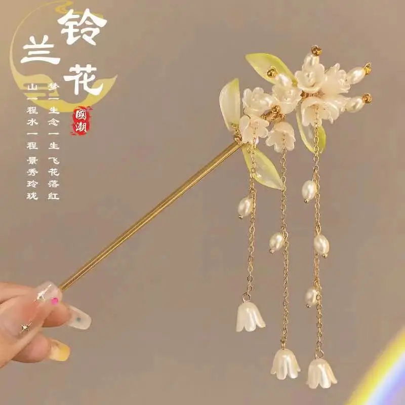 New Chinese Style Tassel Hairpin with Hanfu Design - Image 17