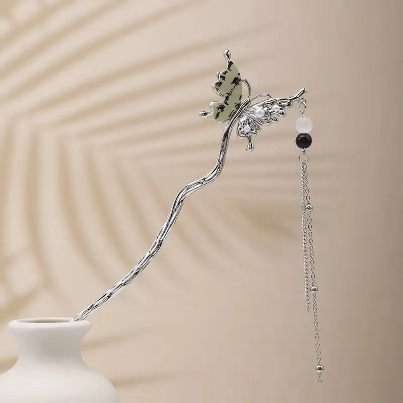 New Chinese Style Tassel Hairpin with Hanfu Design - Image 26