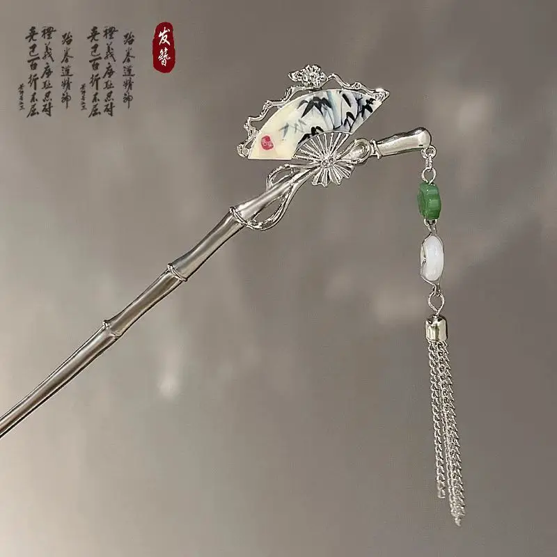 New Chinese Style Tassel Hairpin with Hanfu Design - Image 27