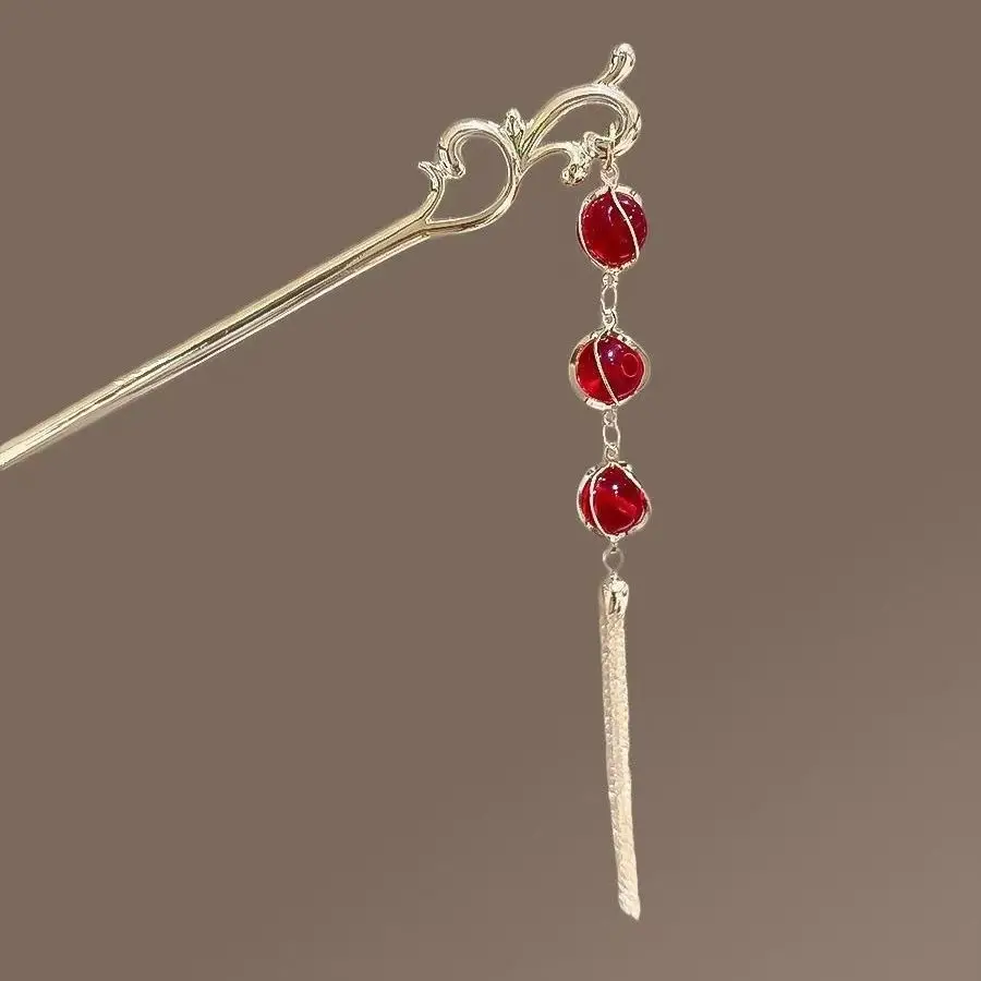 New Chinese Style Tassel Hairpin with Hanfu Design - Image 28