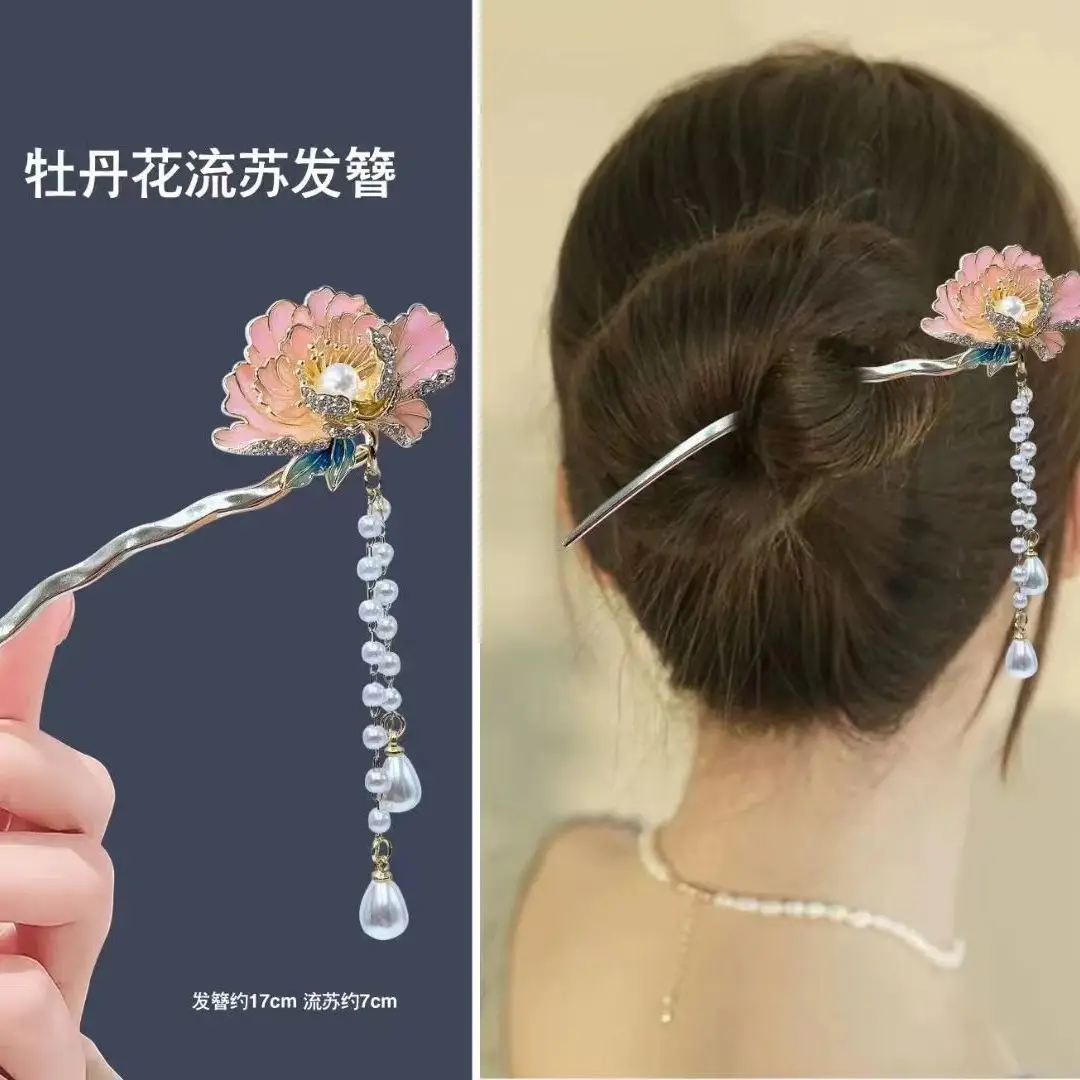 New Chinese Style Tassel Hairpin with Hanfu Design - Image 30