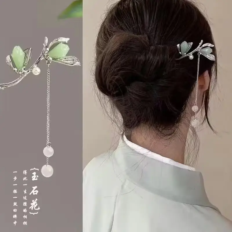 New Chinese Style Tassel Hairpin with Hanfu Design - Image 38