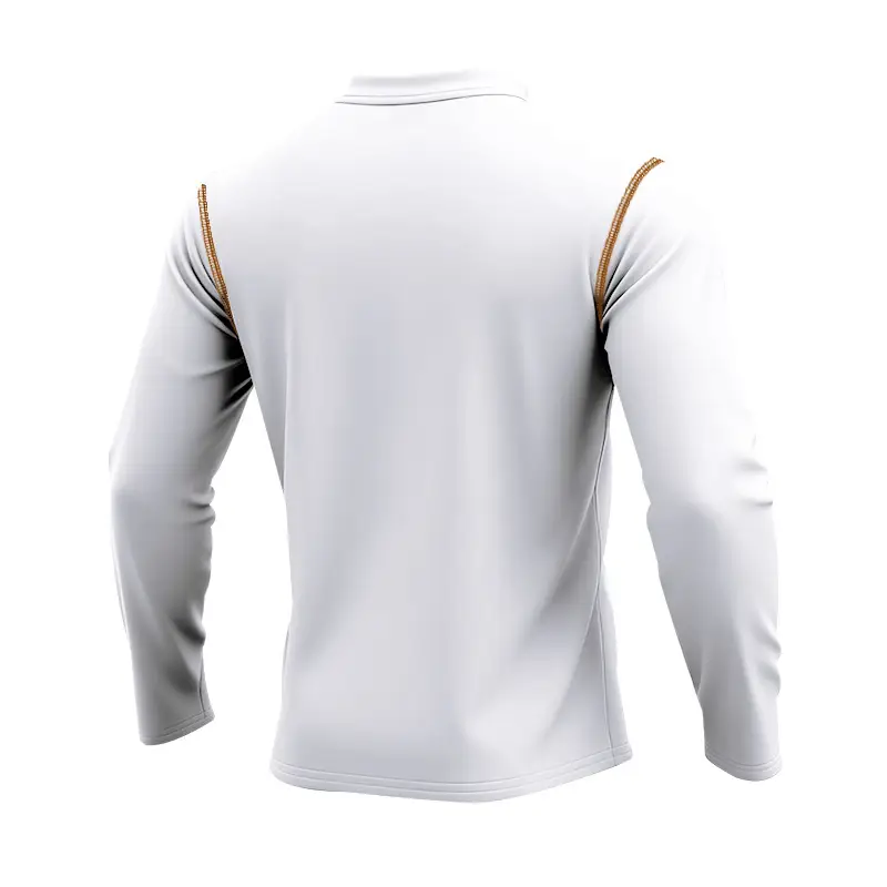 Maroon Long Sleeve Men's T-Shirt with Silver Chain — feature 17