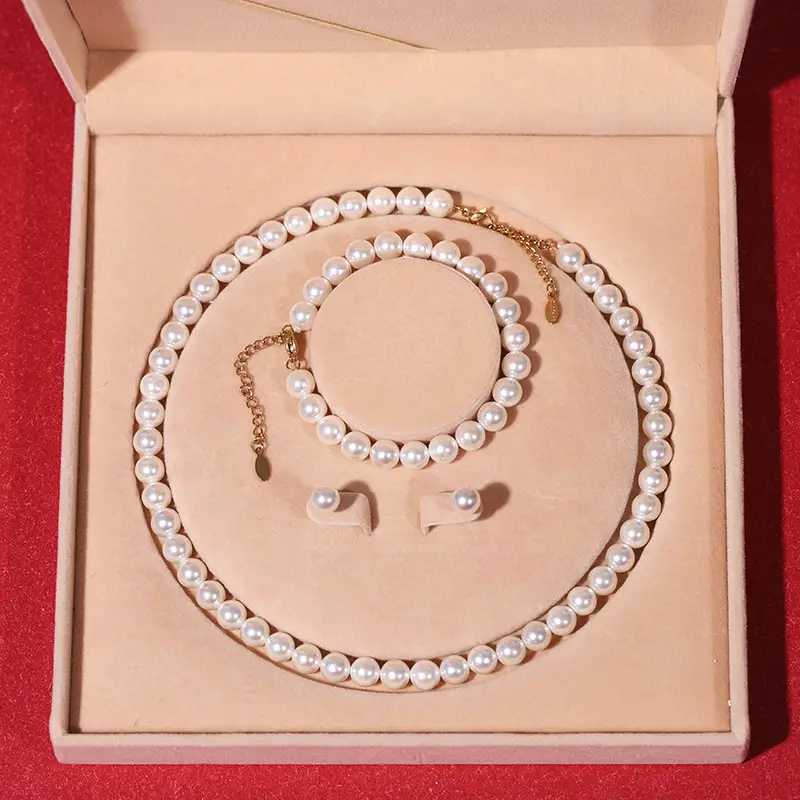 Natural Pearl Necklace Set for Women High-End Jewelry