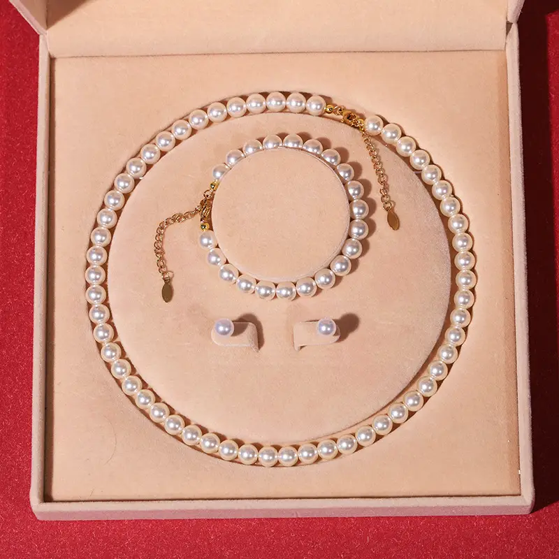Natural Pearl Necklace Set for Women High-End Jewelry