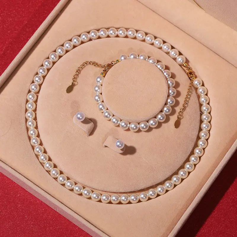 Natural Pearl Necklace Set for Women High-End Jewelry