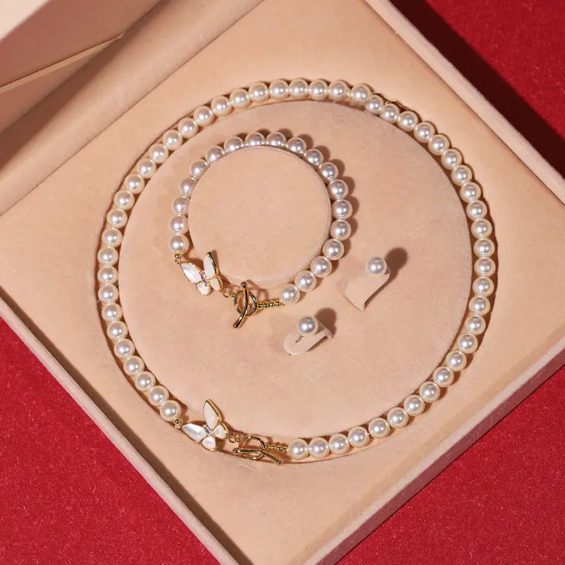 Natural Pearl Necklace Set for Women High-End Jewelry