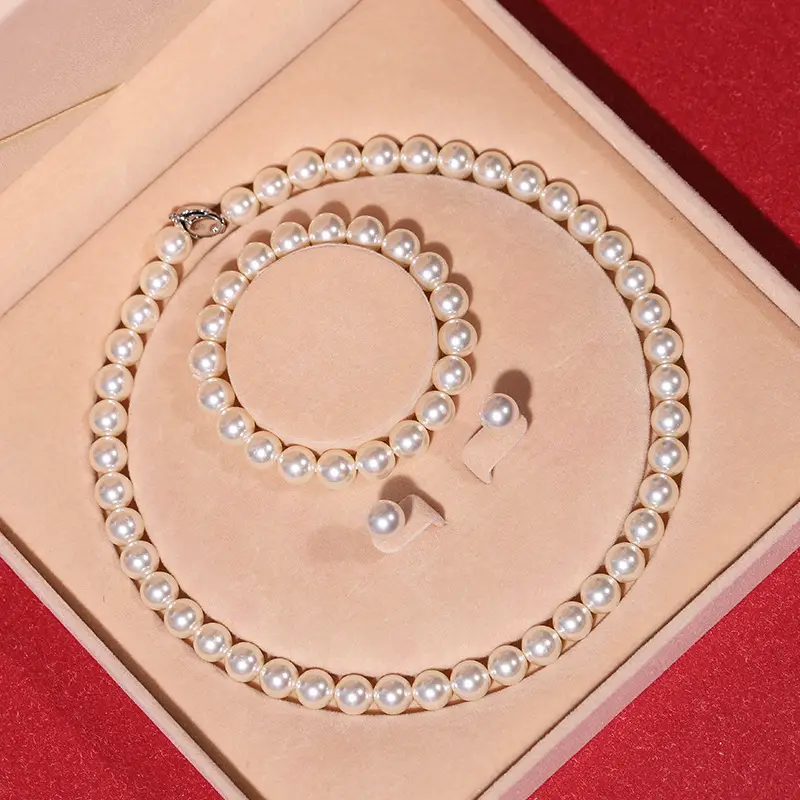 Natural Pearl Necklace Set for Women High-End Jewelry