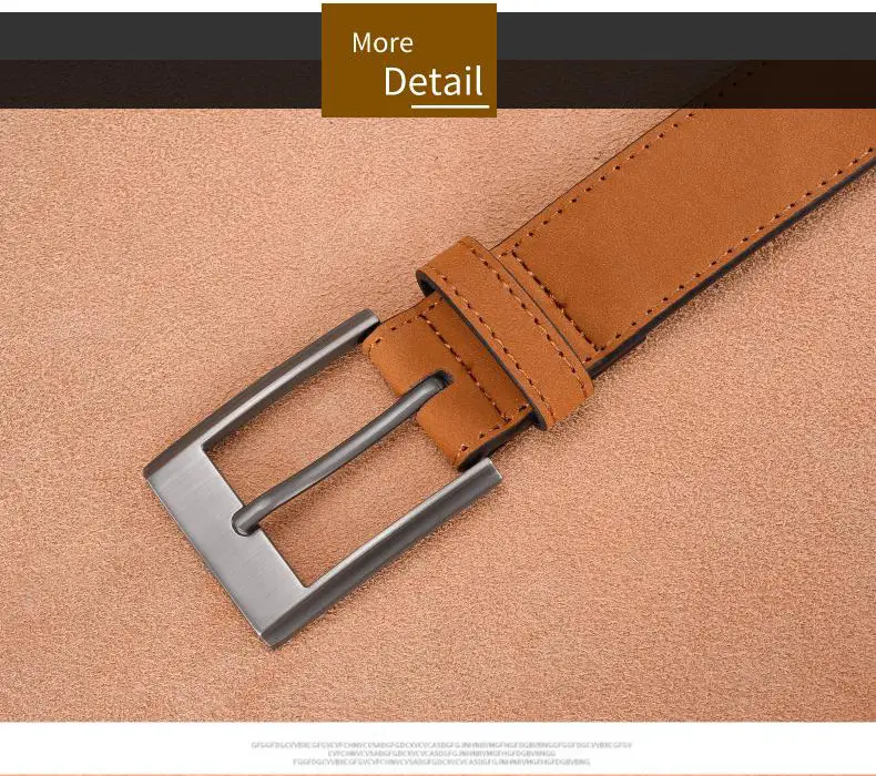 Men's Green Leather Belt with Silver Buckle — feature 10