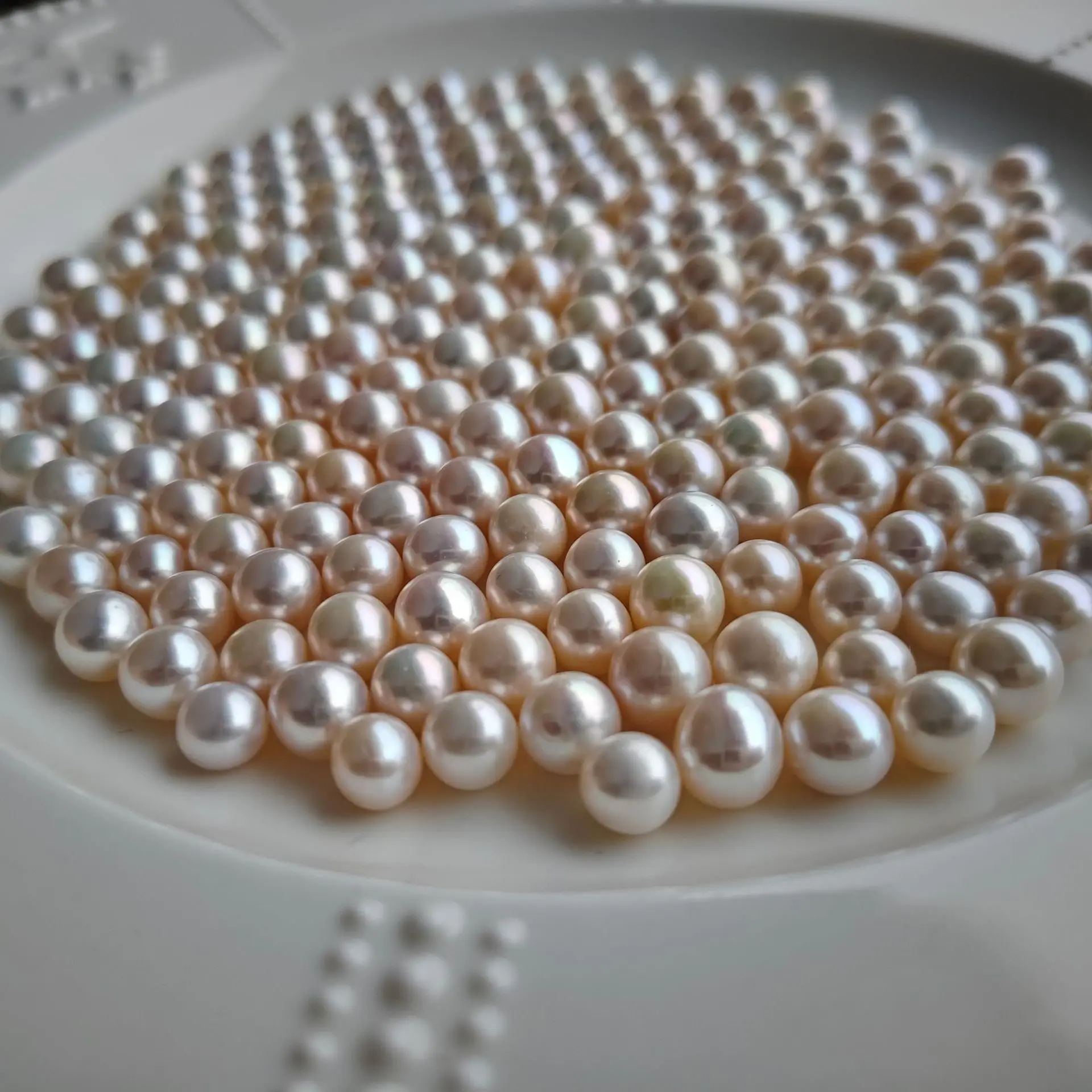 Nude Pearl Beads 7-8mm Nearly Flawless White Light