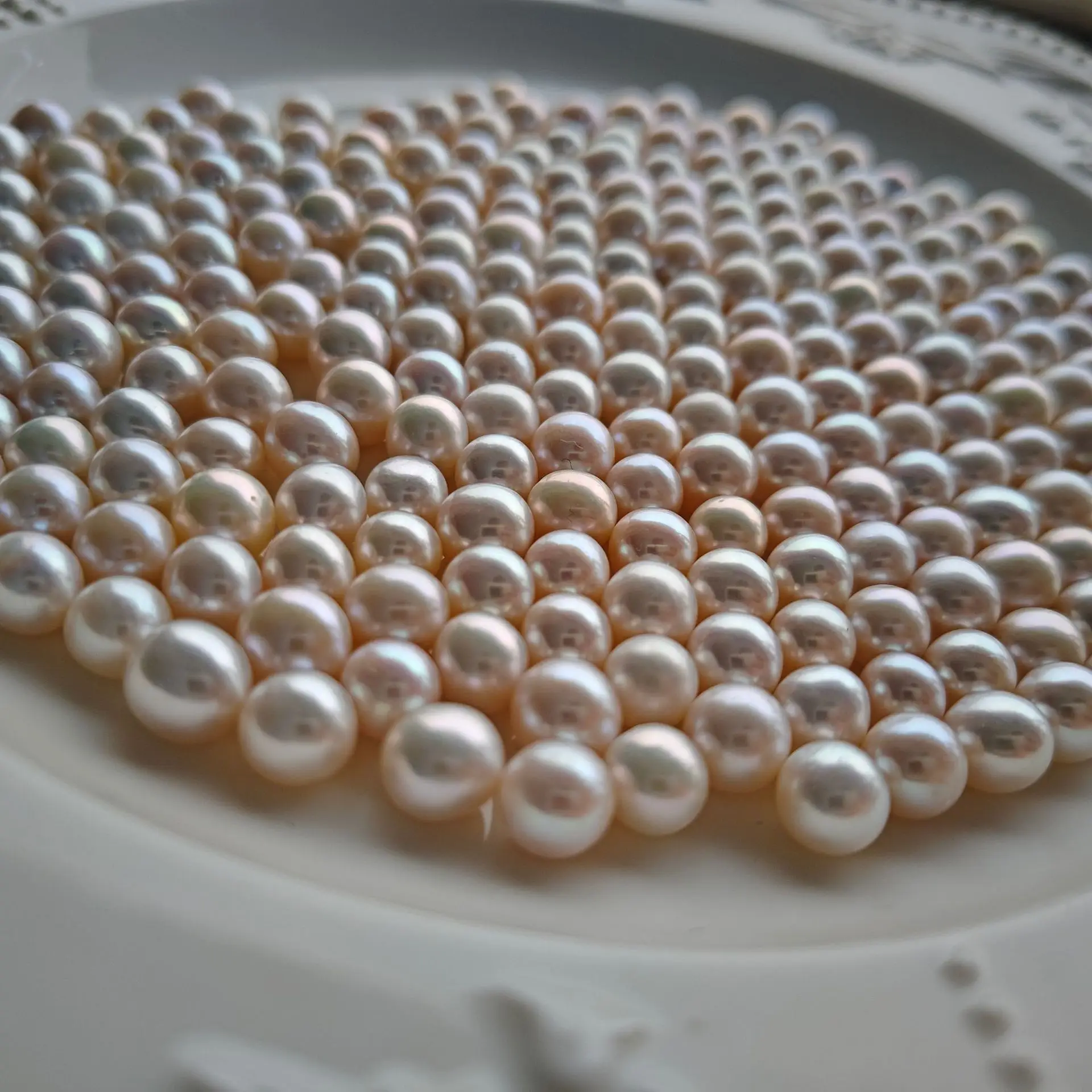 Nude Pearl Beads 7-8mm Nearly Flawless White Light