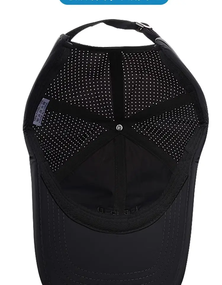 Men's Grey Cotton UV50+ Baseball Cap — feature 13