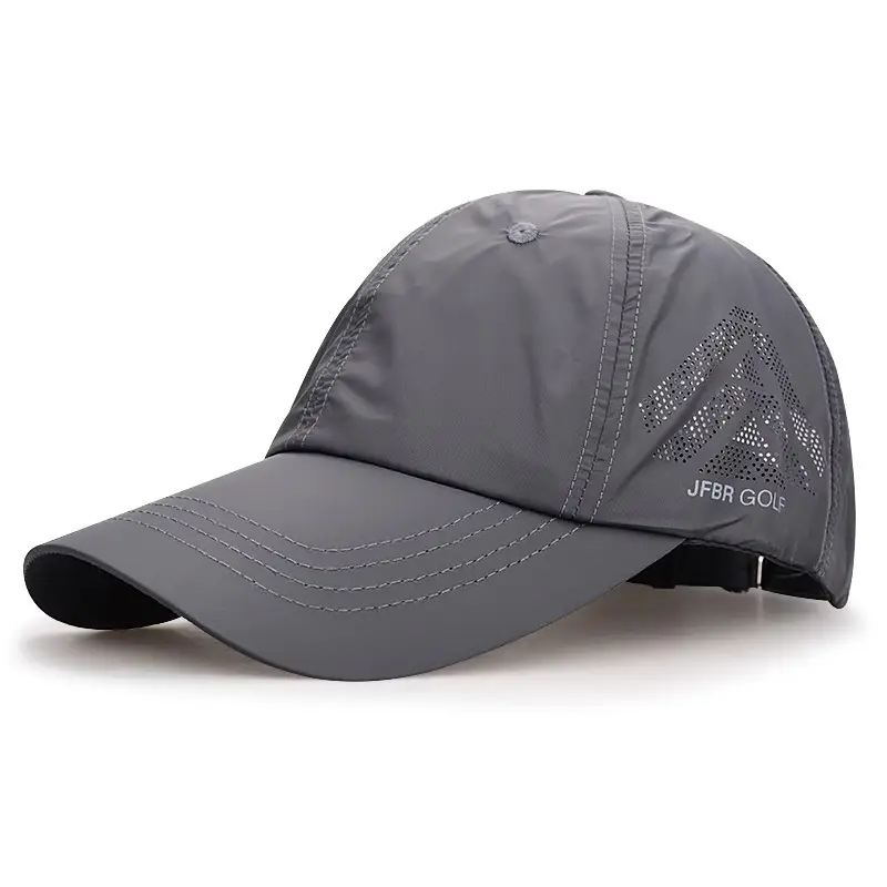 Men's Grey Cotton UV50+ Baseball Cap