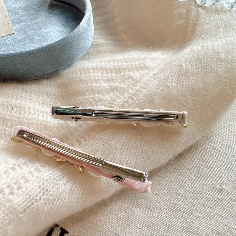 South Korea Flash Diamond Crystal Side Hairpin Pearl Clip — feature 9