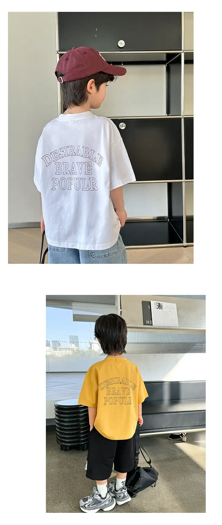 Boys Cotton Letter Print T-Shirt Summer 2026 — feature 12