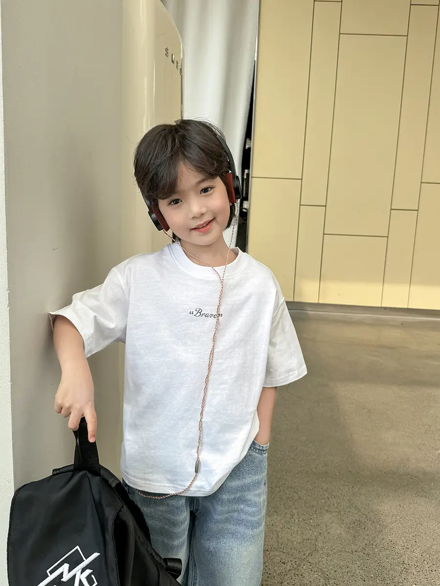 Haima Boys Cotton T-Shirt Light Blue 2026 Summer - Image 4