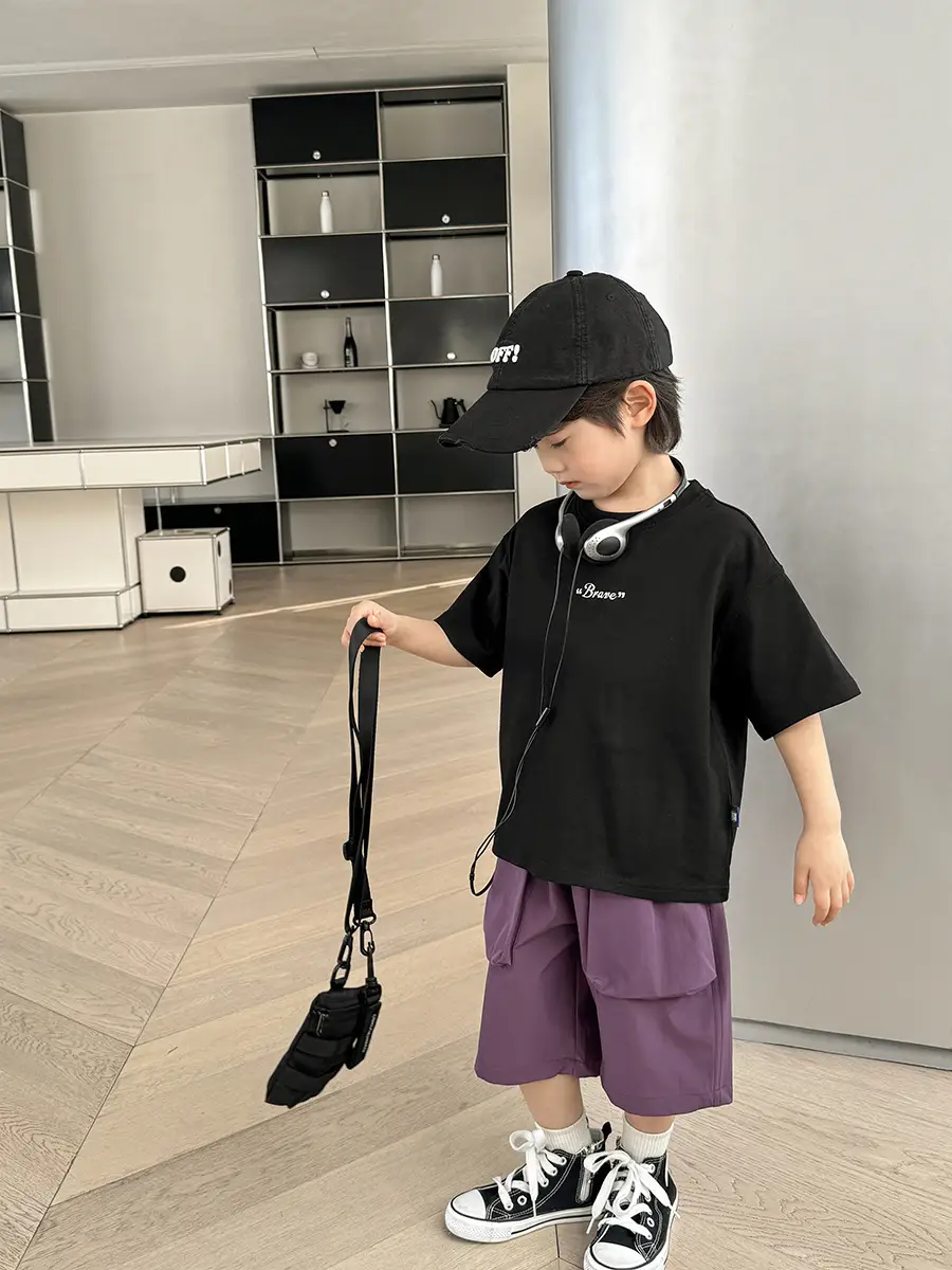 Haima Boys Cotton T-Shirt Light Blue 2026 Summer - Image 6