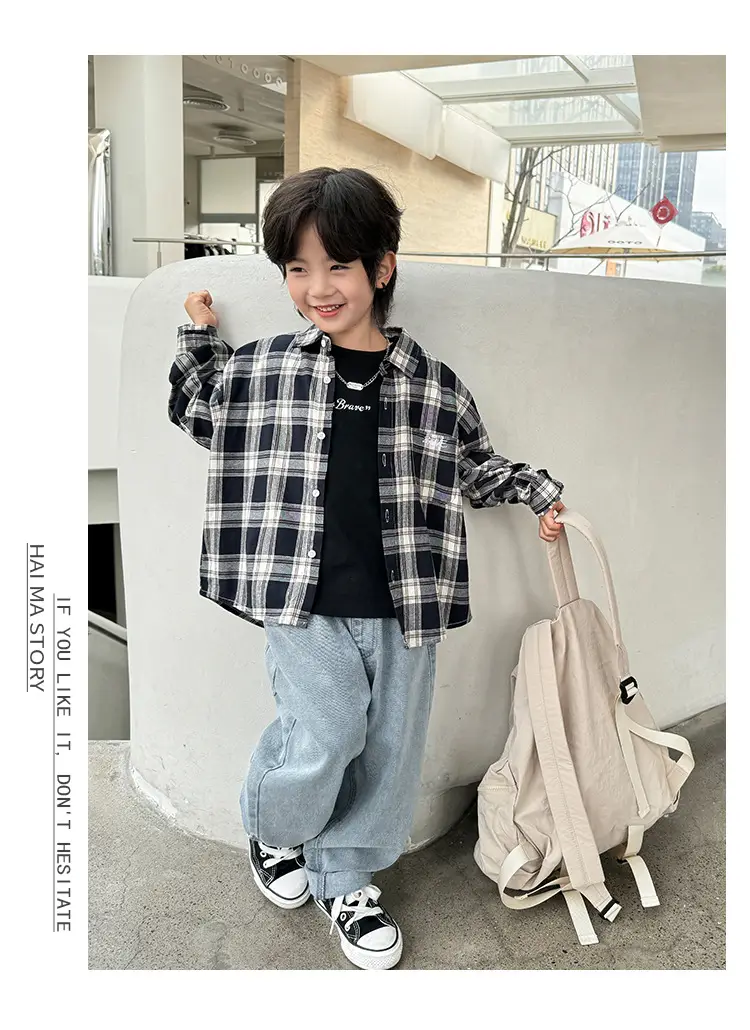 Haima Boys Cotton T-Shirt Light Blue 2026 Summer — feature 13