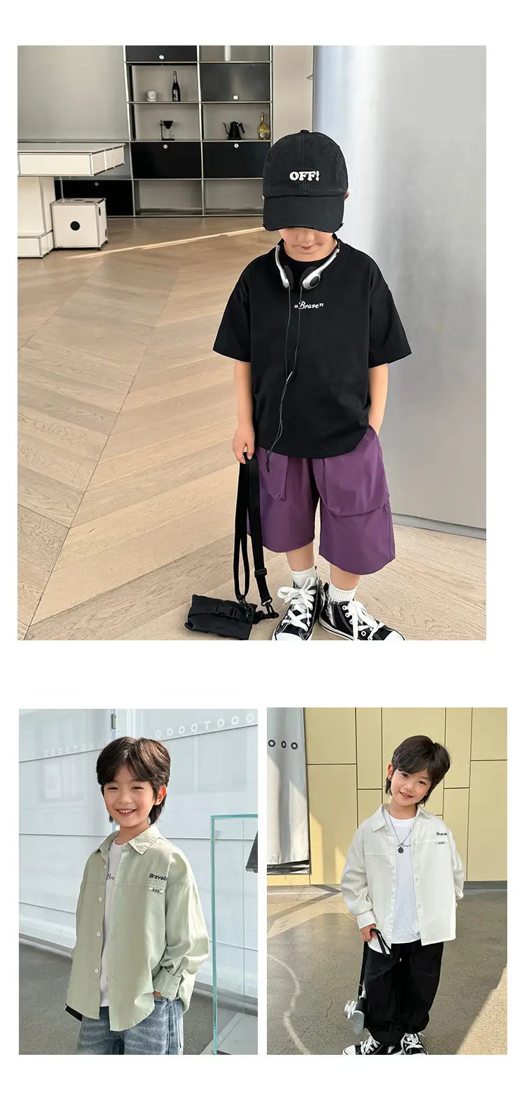 Haima Boys Cotton T-Shirt Light Blue 2026 Summer — feature 14