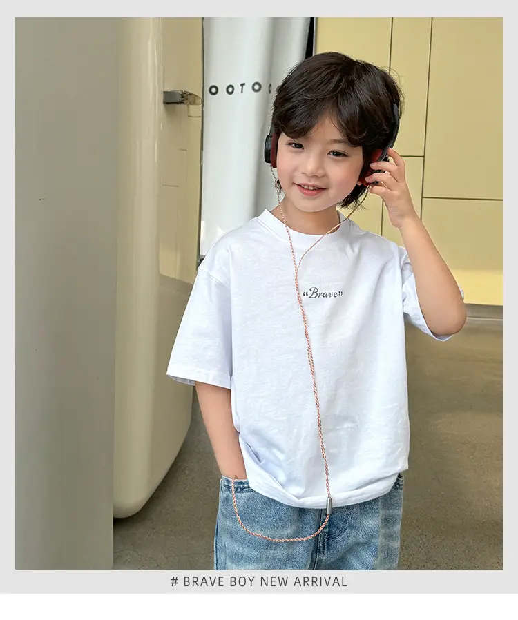 Haima Boys Cotton T-Shirt Light Blue 2026 Summer — feature 2