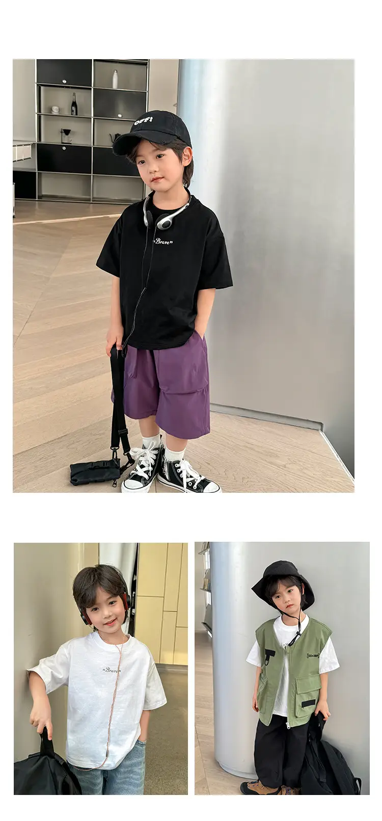Haima Boys Cotton T-Shirt Light Blue 2026 Summer — feature 9