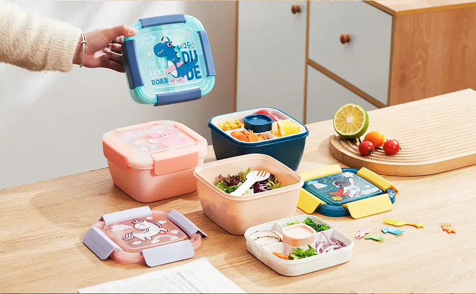 New cross-border wild sealed lunch box microwave portable lunch lunch box vegetable salad crisper hot sale — feature 12