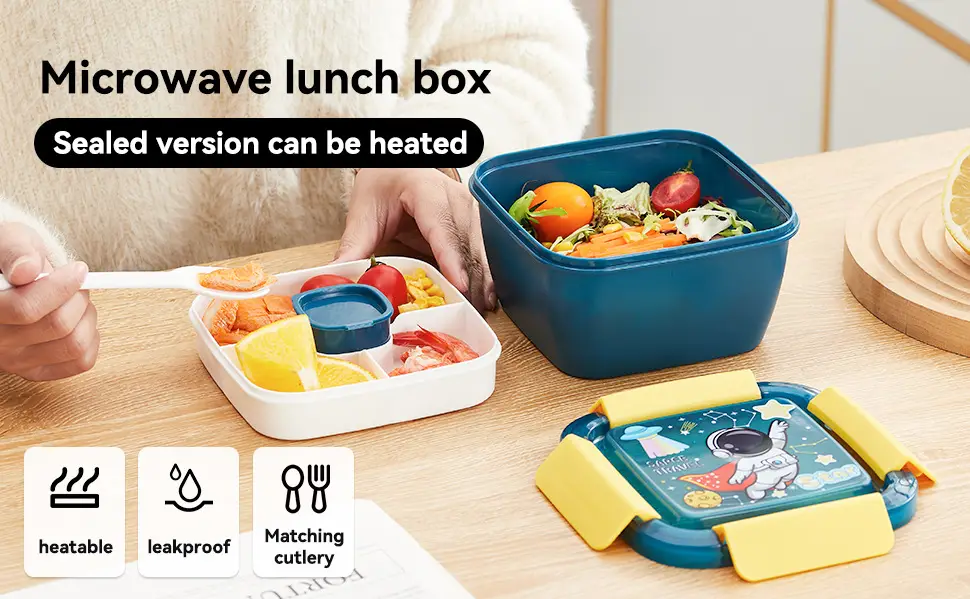 New cross-border wild sealed lunch box microwave portable lunch lunch box vegetable salad crisper hot sale — feature 2