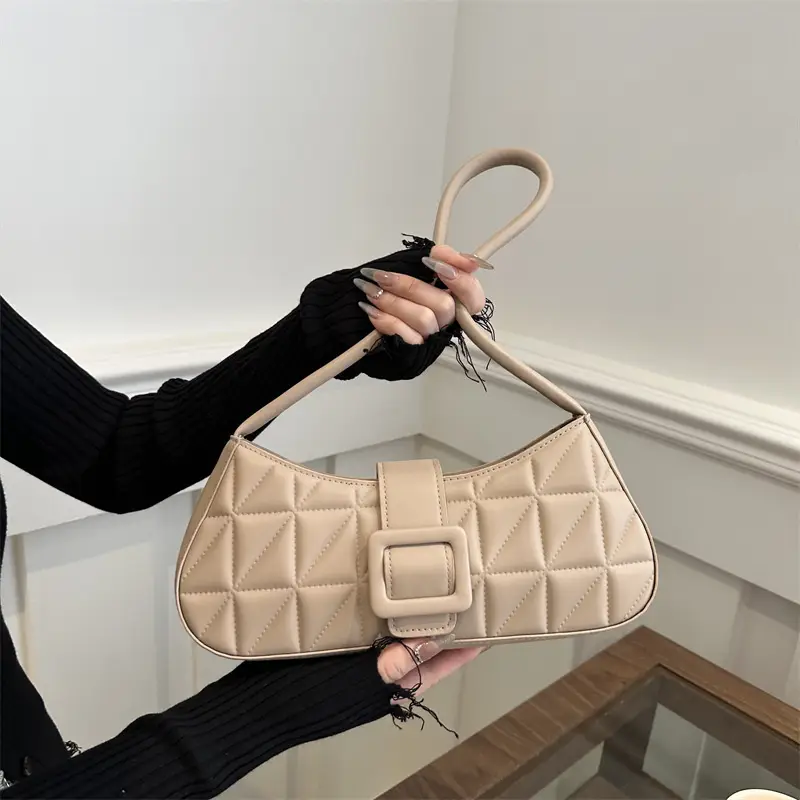 Black Quilted Shoulder Bag for Women 2024 Spring New - Image 8