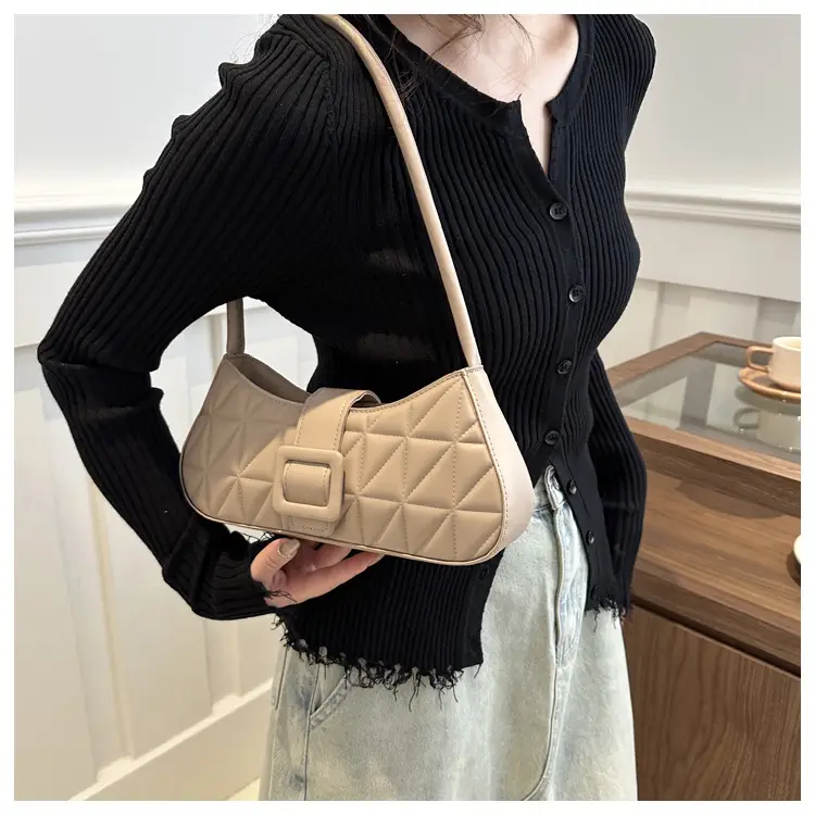 Black Quilted Shoulder Bag for Women 2024 Spring New — feature 10