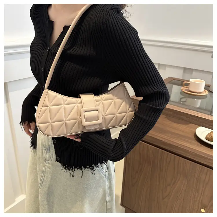 Black Quilted Shoulder Bag for Women 2024 Spring New — feature 12