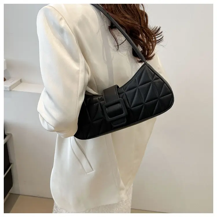 Black Quilted Shoulder Bag for Women 2024 Spring New — feature 14