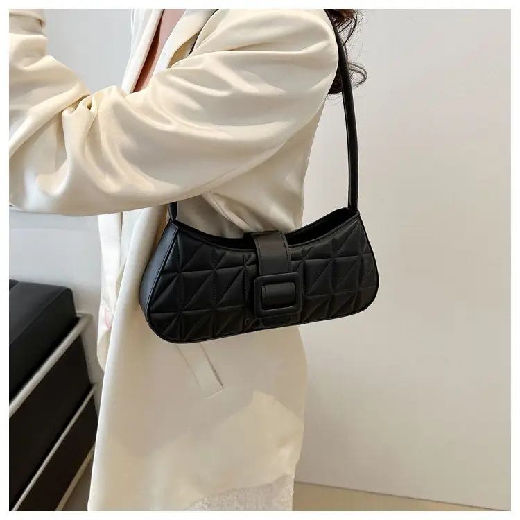 Black Quilted Shoulder Bag for Women 2024 Spring New — feature 15