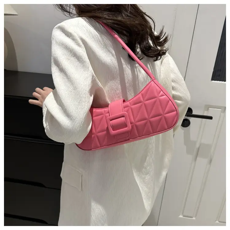 Black Quilted Shoulder Bag for Women 2024 Spring New — feature 18