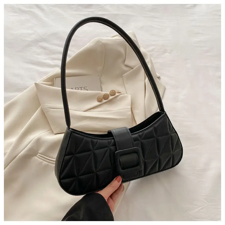 Black Quilted Shoulder Bag for Women 2024 Spring New — feature 20
