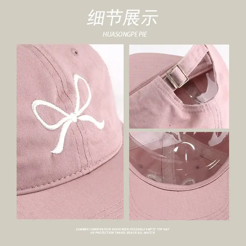 Women's Pink Bow Baseball Cap - Image 15
