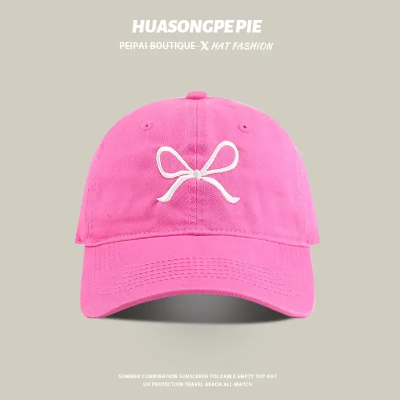 Women's Pink Bow Baseball Cap — feature 13