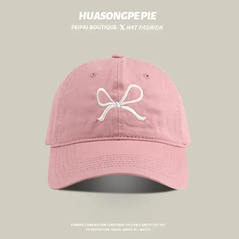 Women's Pink Bow Baseball Cap — feature 15