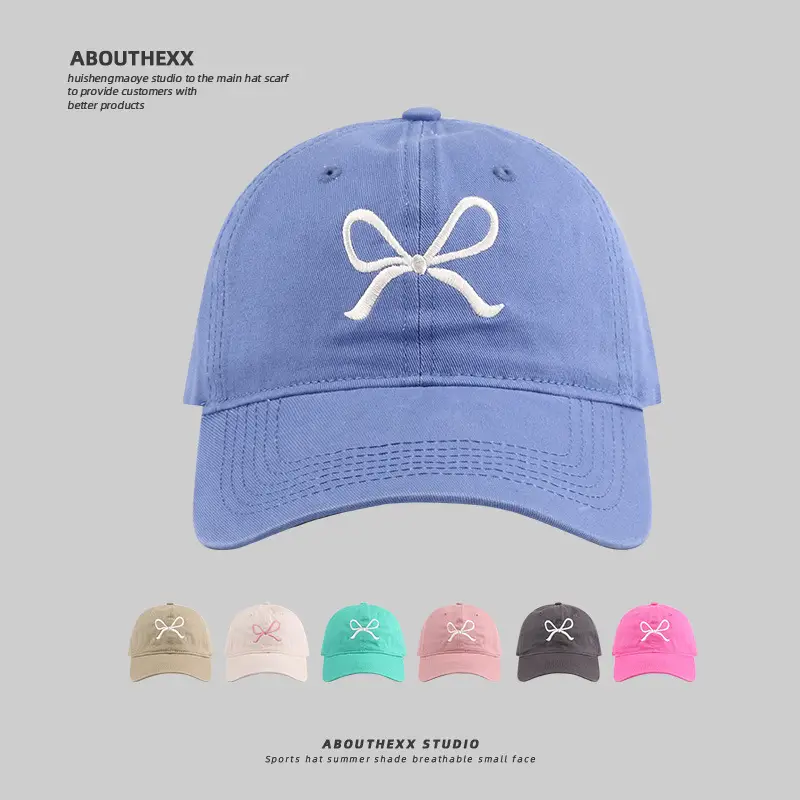 2024 New South Korea Bow Embroidered Sun-Proof Cap for Girls - Image 13