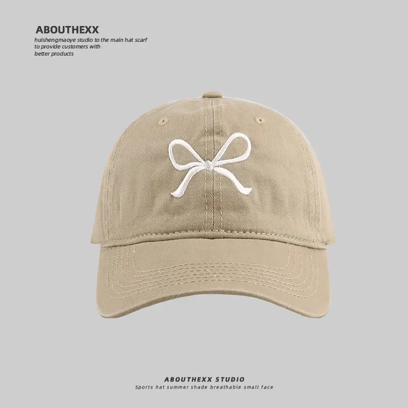 2024 New South Korea Bow Embroidered Sun-Proof Cap for Girls — feature 14