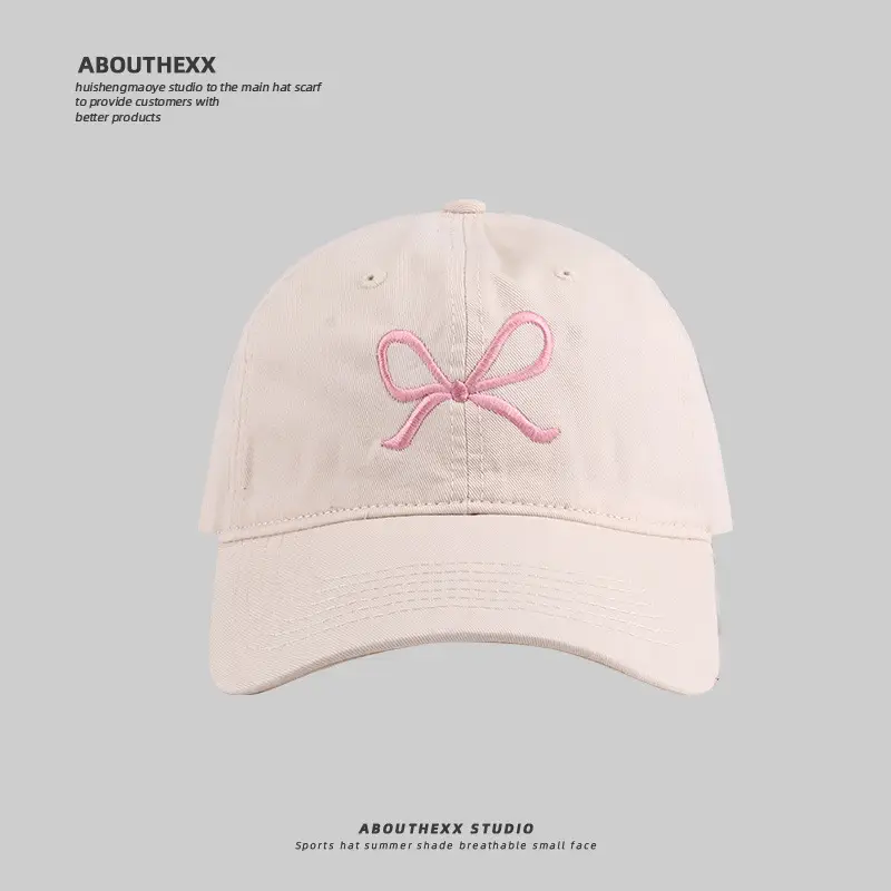 2024 New South Korea Bow Embroidered Sun-Proof Cap for Girls - Image 4