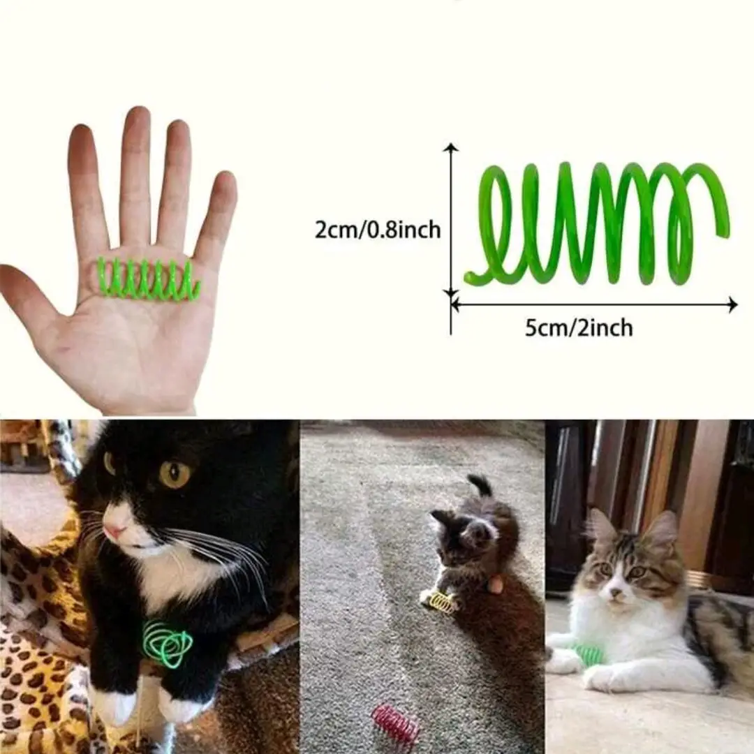 Cat Toys Colorful Spring Toy Set of 4, Cross-Border Hot-Selling Product, Direct Sales from the Manufacturer, Sufficient Stock, Cat Self-Entertainment and Boredom-Relief Toys
