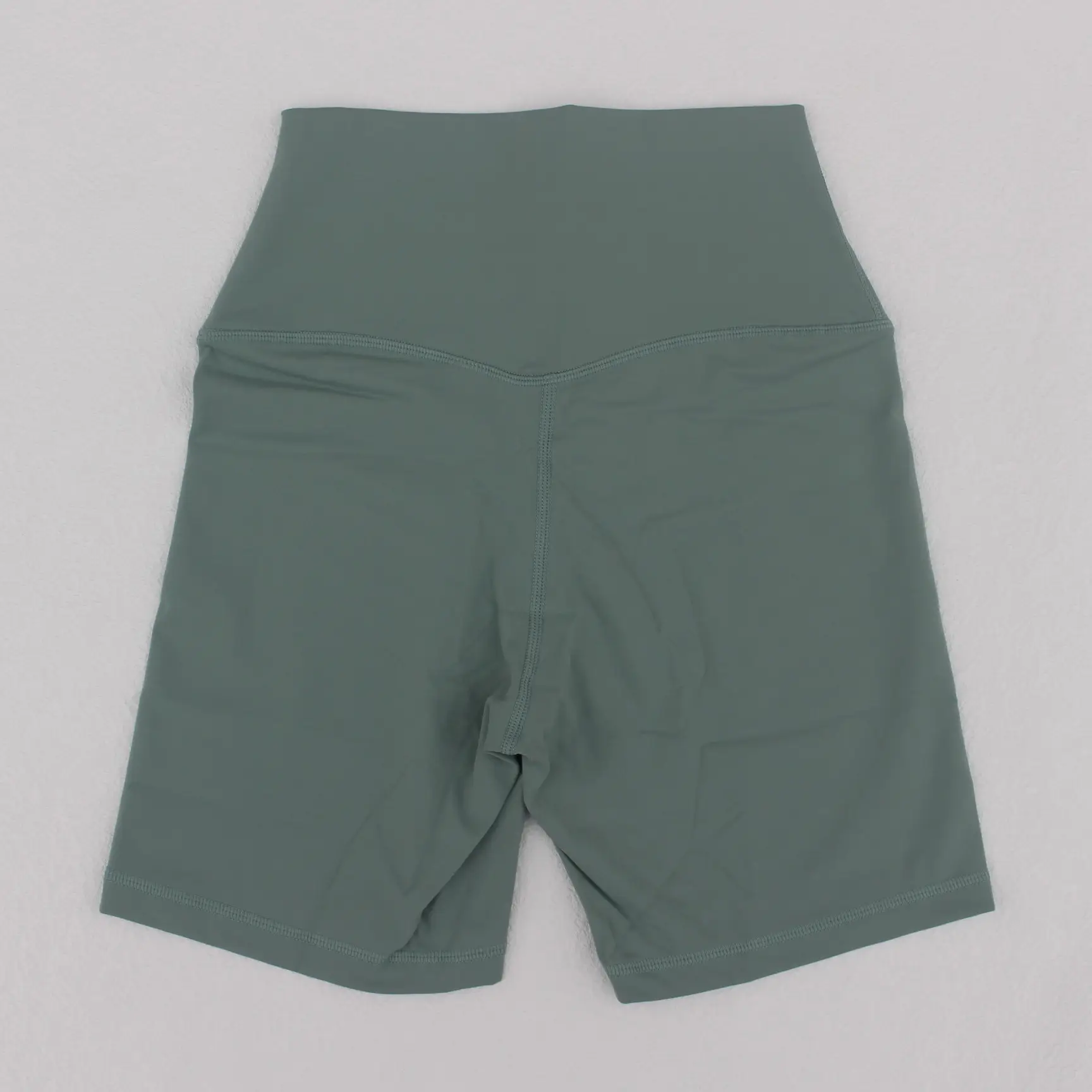 Women's Red High Waist Yoga Shorts Anti-Glare — feature 8